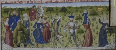 Roman de la Rose, people dancing
